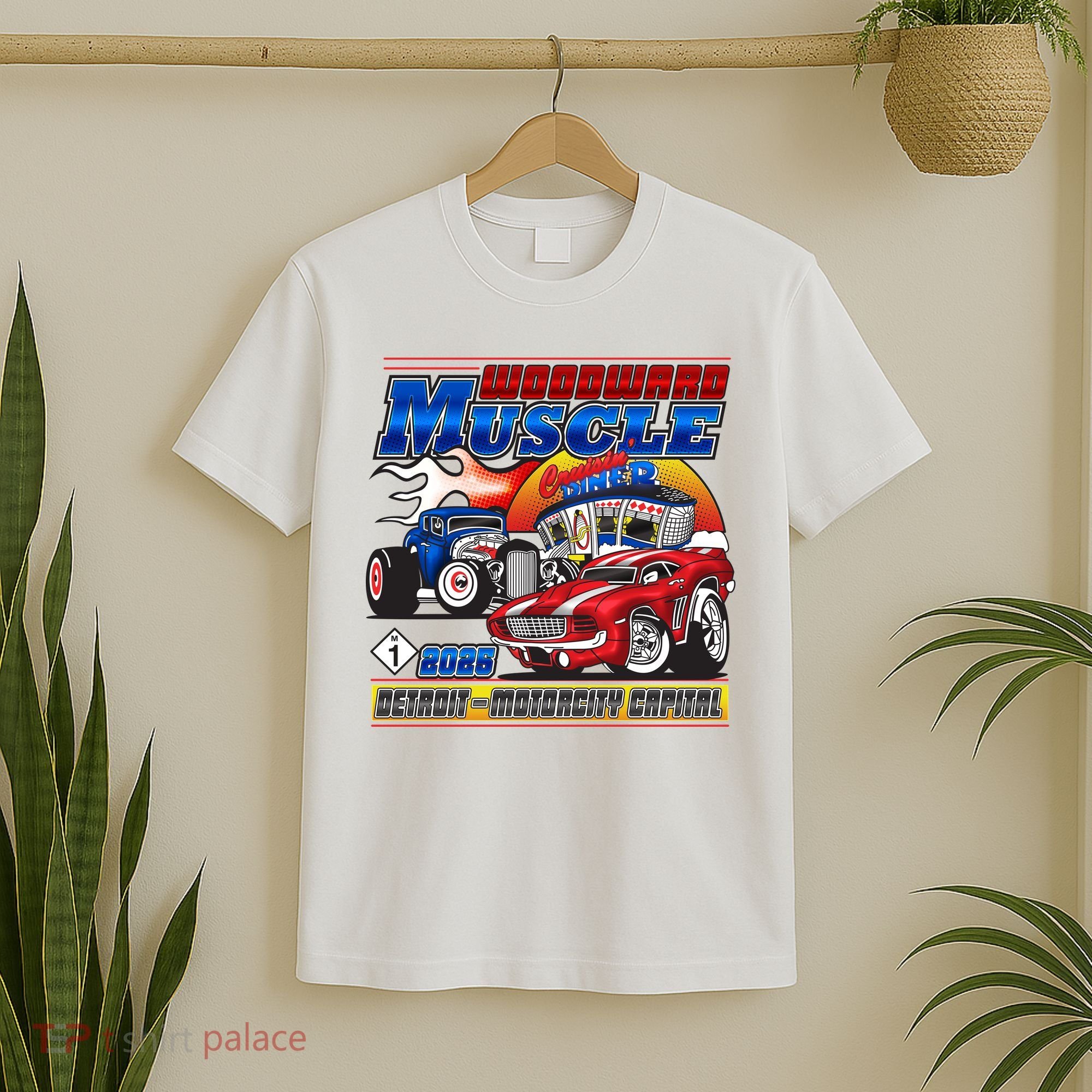Woodward Muscle 2025 Detroit Motorcity Capital T-Shirt