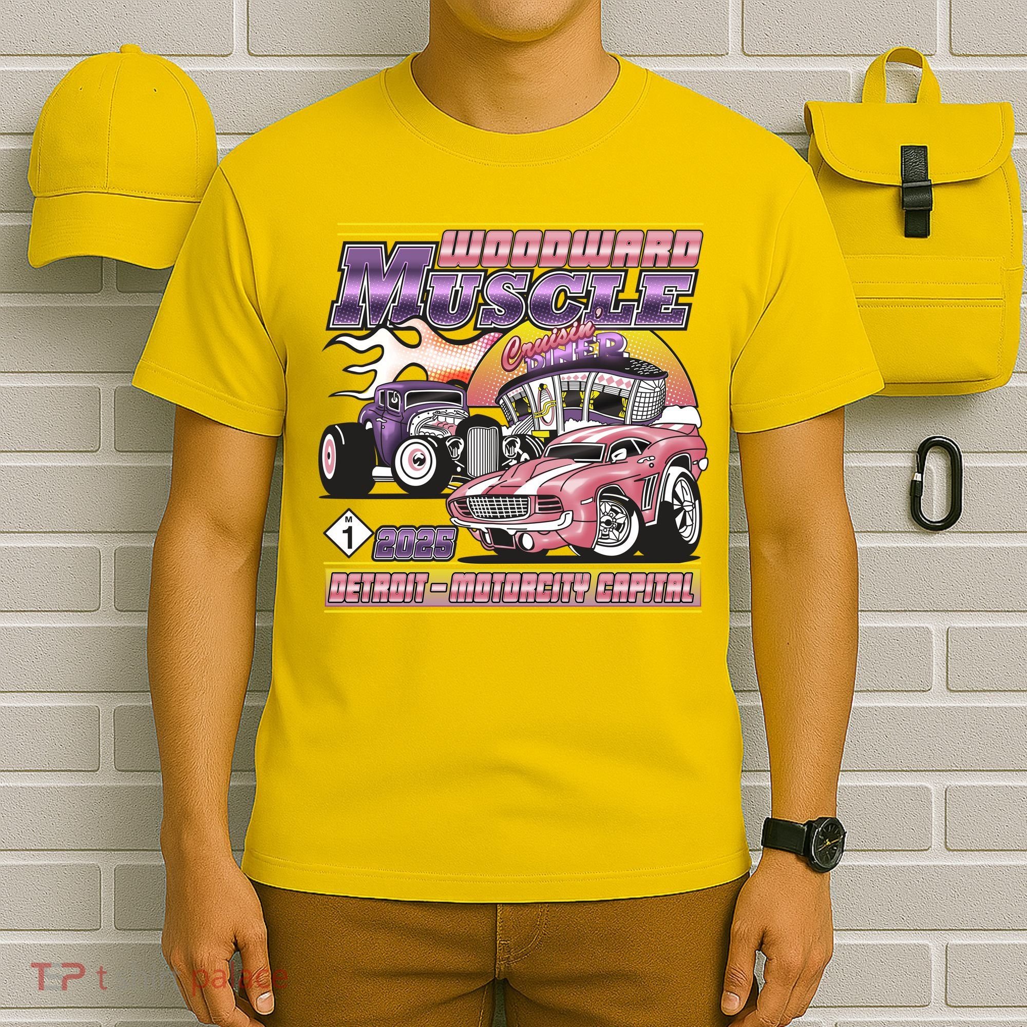 Woodward Muscle 2025 Detroit Motorcity Capital T-Shirt