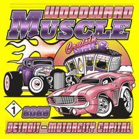 Woodward Muscle 2025 Detroit Motorcity Capital T-Shirt thumb 7