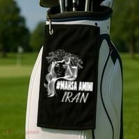 Womens Mahsa Amini Iran #MAHSAAMINI, Iran, #Mahsa_amini Golf Towel thumb 2