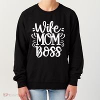Wife Mom Boss Funny Gift Women's Sweatshirt thumb 0