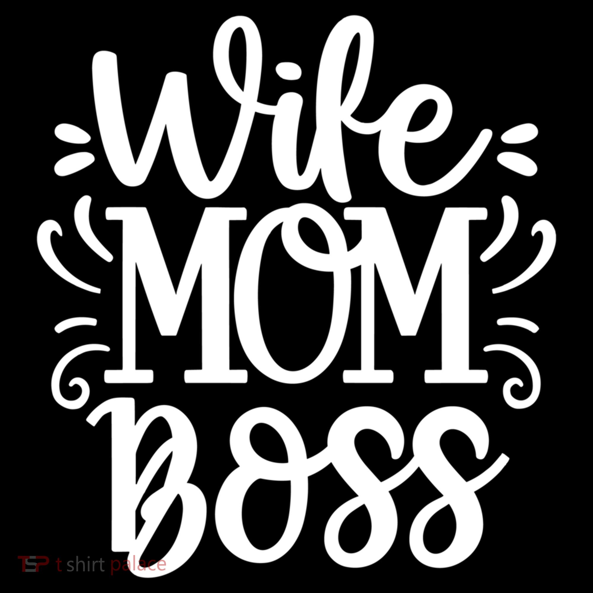 Wife Mom Boss Funny Gift Bucket Hat