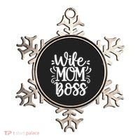 Wife Mom Boss Funny Gift Ornament thumb 0