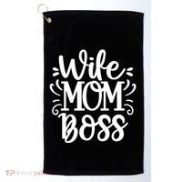 Wife Mom Boss Funny Gift Golf Towel thumb 0