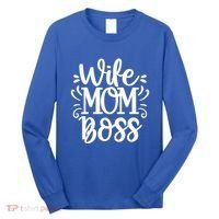 Wife Mom Boss Funny Gift Long Sleeve Shirt thumb 0