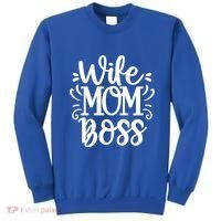 Wife Mom Boss Funny Gift Sweatshirt thumb 0