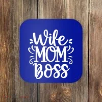 Wife Mom Boss Funny Gift Coaster thumb 0