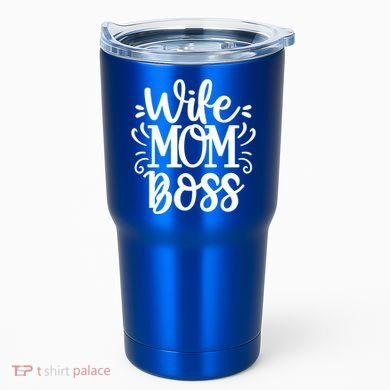 Wife Mom Boss Funny Gift Tumbler