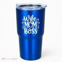 Wife Mom Boss Funny Gift Tumbler thumb 0