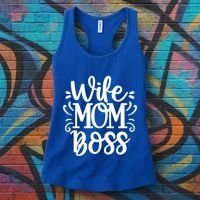 Wife Mom Boss Funny Gift Women's Tank Top thumb 3