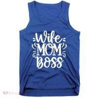 Wife Mom Boss Funny Gift Tank Top thumb 0
