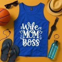 Wife Mom Boss Funny Gift Tank Top thumb 4