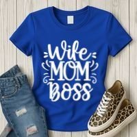 Wife Mom Boss Funny Gift Women's T-Shirt thumb 3