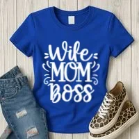 Wife Mom Boss Funny Gift Women's T-Shirt thumb 3