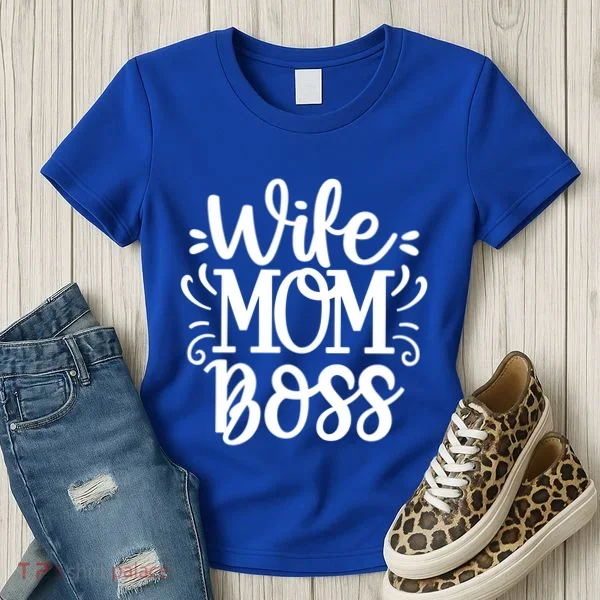 Wife Mom Boss Funny Gift Women's T-Shirt