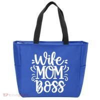 Wife Mom Boss Funny Gift Tote Bag thumb 0