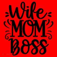 Wife Mom Boss Funny Gift Santa Hat thumb 1