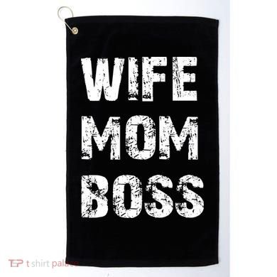 Wife Mom Boss Golf Towel