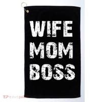 Wife Mom Boss Golf Towel thumb 0