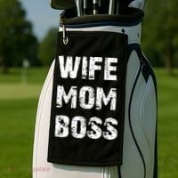 Wife Mom Boss Golf Towel thumb 2