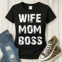Wife Mom Boss Women's T-Shirt thumb 3