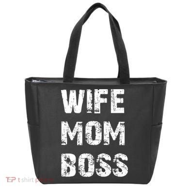 Wife Mom Boss Tote Bag