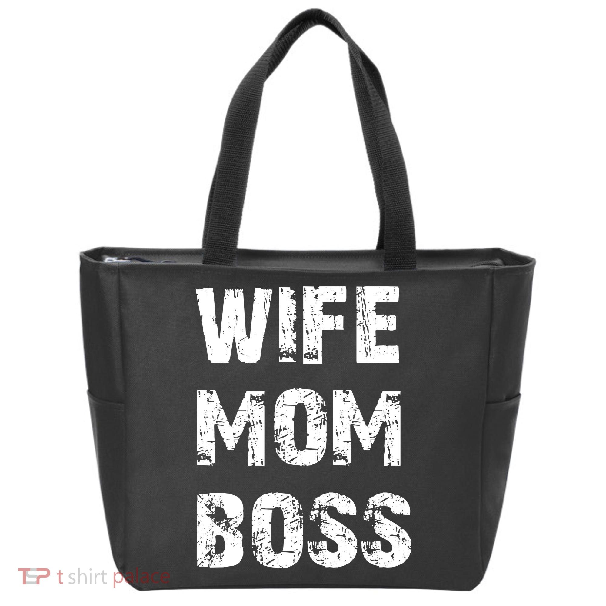 Wife Mom Boss Tote Bag