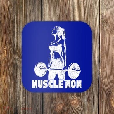 Workout Mom Bodybuilding Moms Working Out Funny Gift Coaster