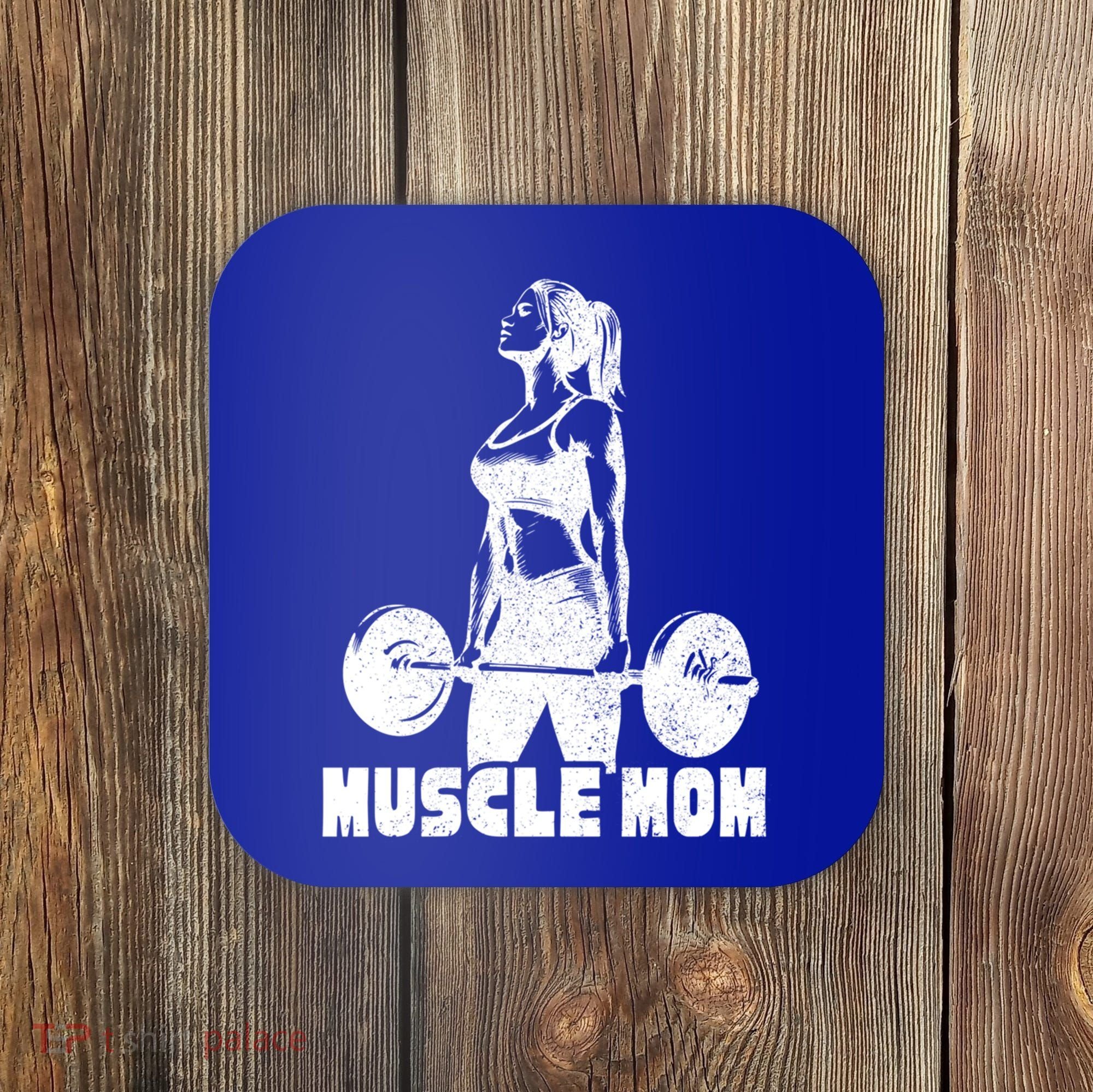 Workout Mom Bodybuilding Moms Working Out Funny Gift Coaster