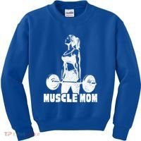 Workout Mom Bodybuilding Moms Working Out Funny Gift Kids Sweatshirt thumb 0