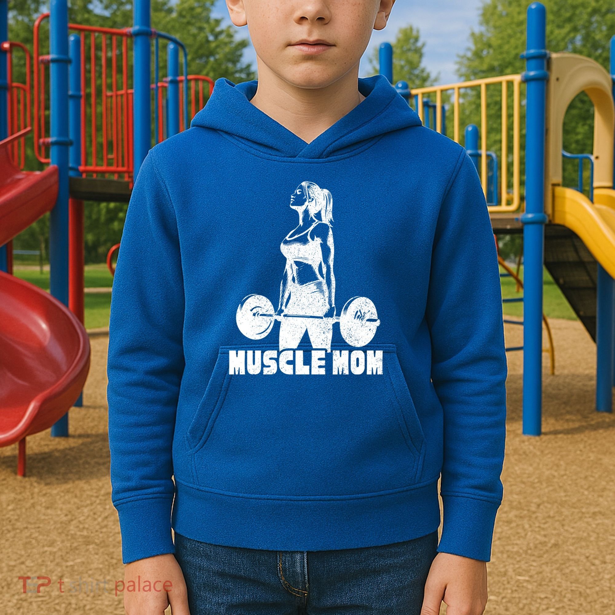 Workout Mom Bodybuilding Moms Working Out Funny Gift Kids Hoodie