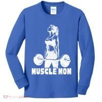 Workout Mom Bodybuilding Moms Working Out Funny Gift Kids Long Sleeve Shirt thumb 0