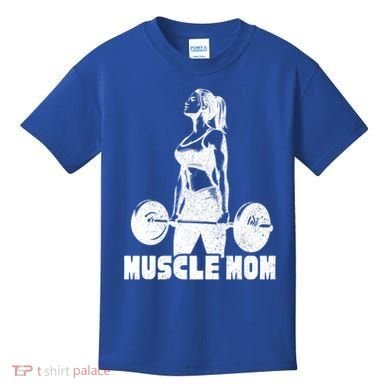 Workout Mom Bodybuilding Moms Working Out Funny Gift Kids T-Shirt