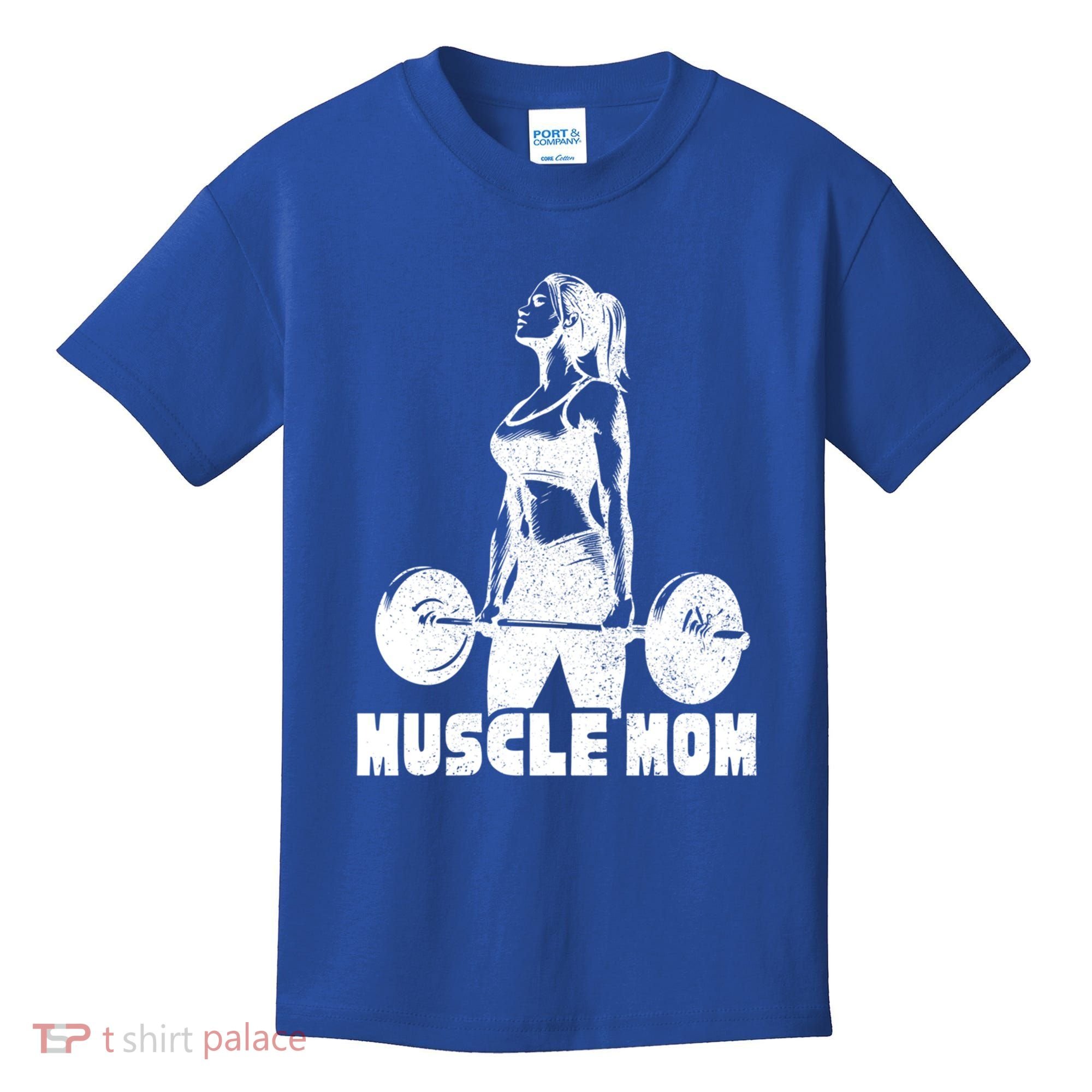 Workout Mom Bodybuilding Moms Working Out Funny Gift Kids T-Shirt