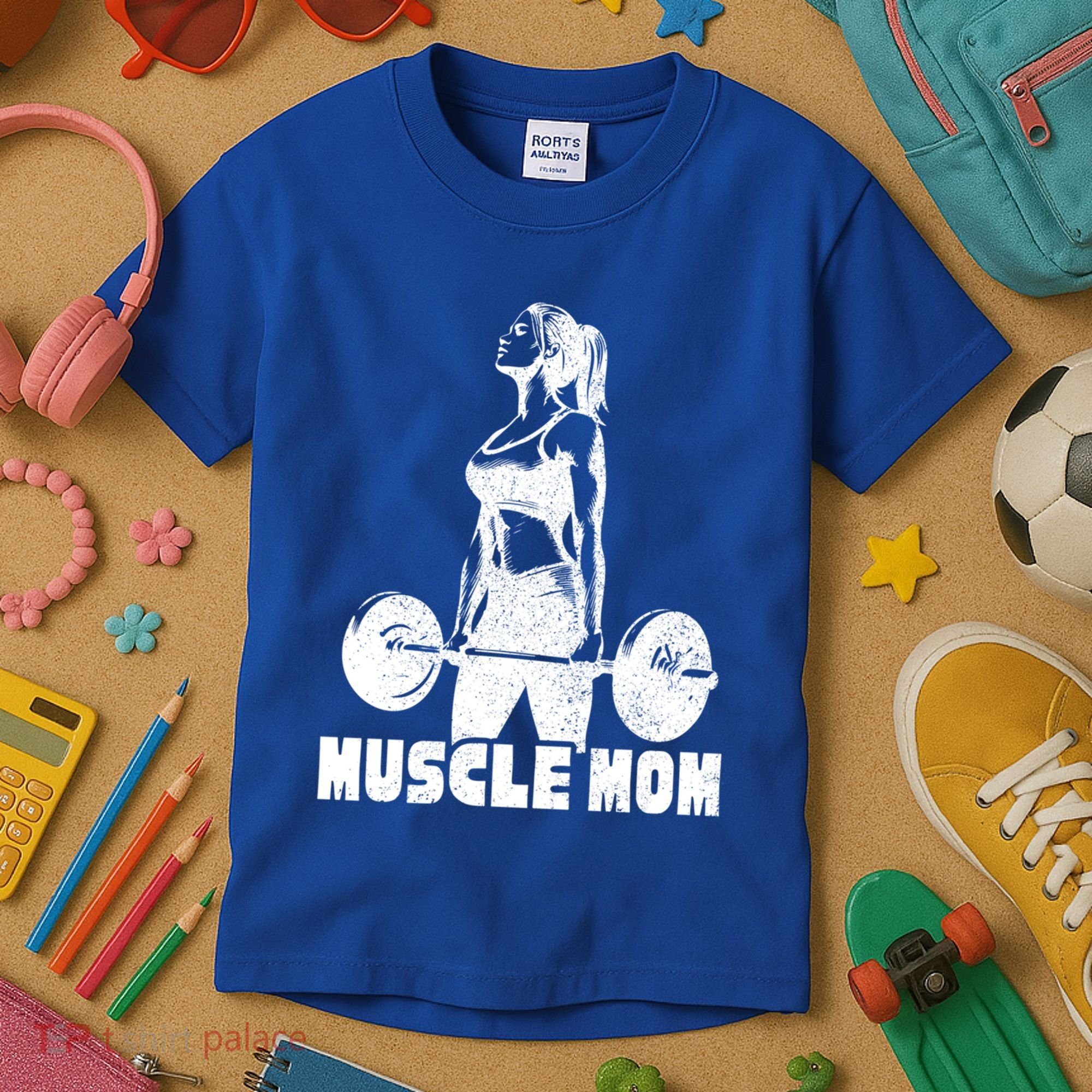 Workout Mom Bodybuilding Moms Working Out Funny Gift Kids T-Shirt