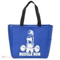 Workout Mom Bodybuilding Moms Working Out Funny Gift Tote Bag thumb 0