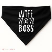 Wife Mom Boss Cute Gift USA-Made Doggie Bandana thumb 0