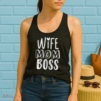 Wife Mom Boss Cute Gift Women's Tank Top thumb 2