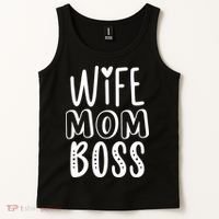 Wife Mom Boss Cute Gift Tank Top thumb 2