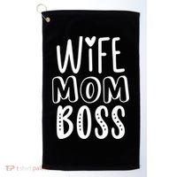 Wife Mom Boss Cute Gift Golf Towel thumb 0