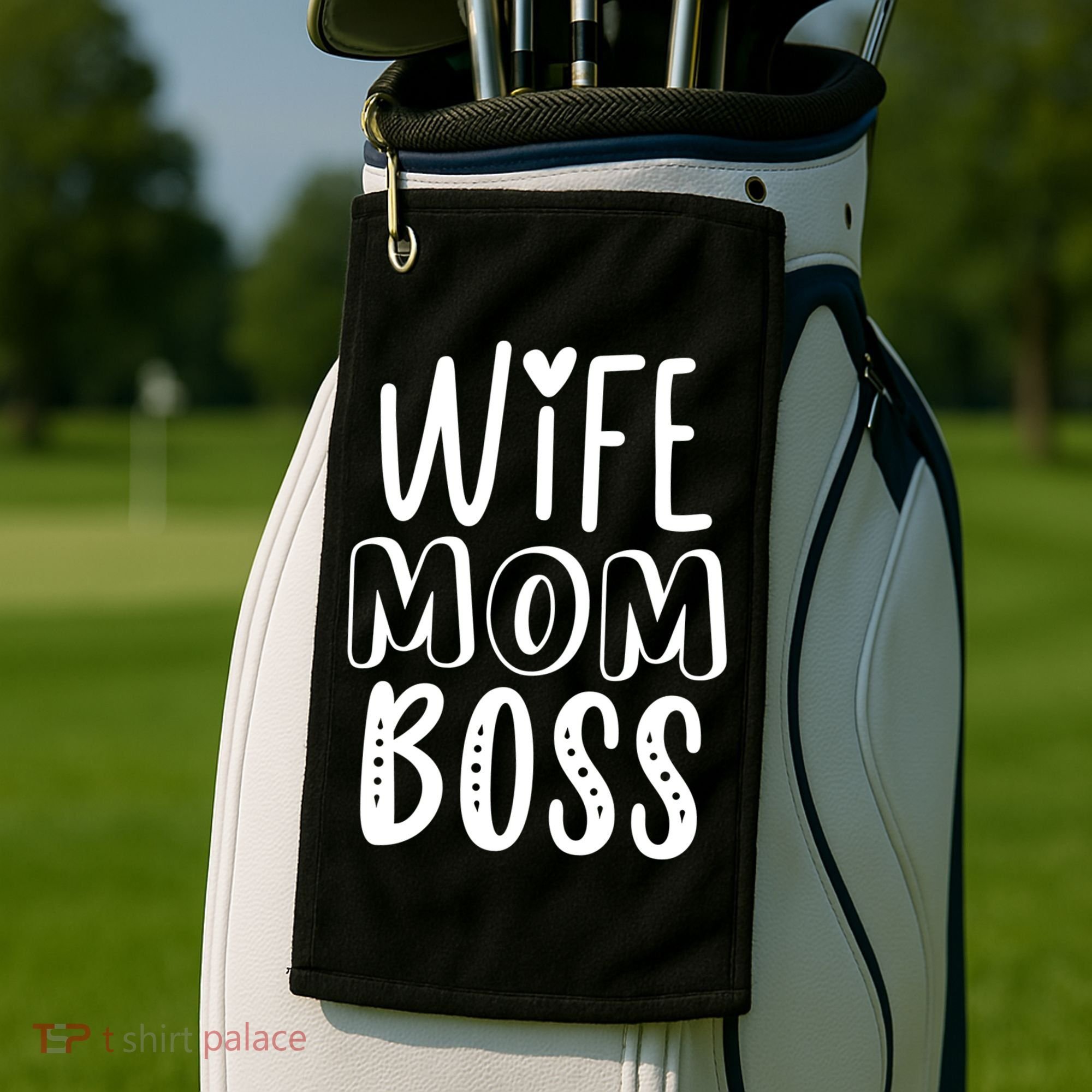 Wife Mom Boss Cute Gift Golf Towel