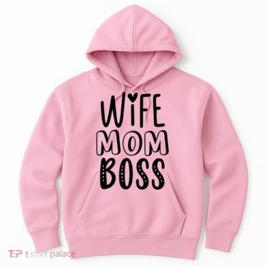 Wife Mom Boss Cute Gift Hoodie
