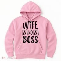 Wife Mom Boss Cute Gift Hoodie thumb 0