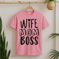 Wife Mom Boss Cute Gift T-Shirt thumb 2