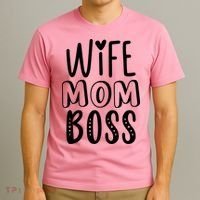 Wife Mom Boss Cute Gift T-Shirt thumb 3