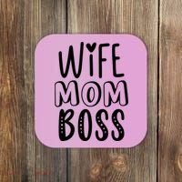 Wife Mom Boss Cute Gift Coaster thumb 0