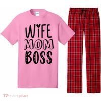Wife Mom Boss Cute Gift Pajama Set thumb 0