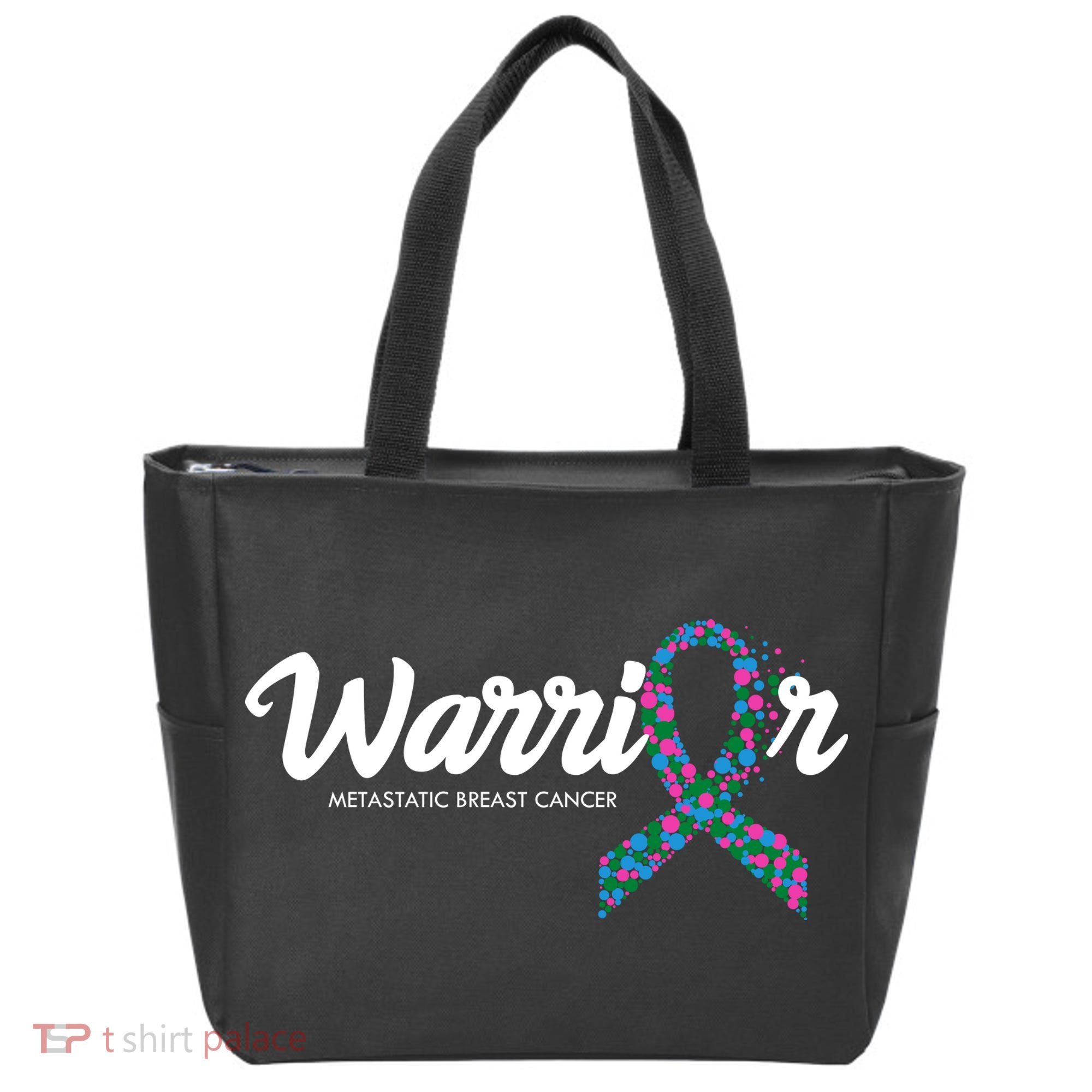 Warrior Metastatic Breast Cancer Awareness Tote Bag