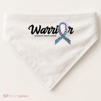 Warrior Metastatic Breast Cancer Awareness USA-Made Doggie Bandana thumb 0