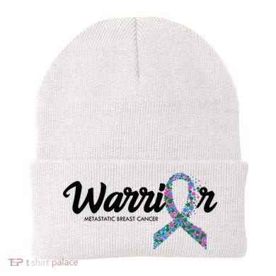 Warrior Metastatic Breast Cancer Awareness Beanie